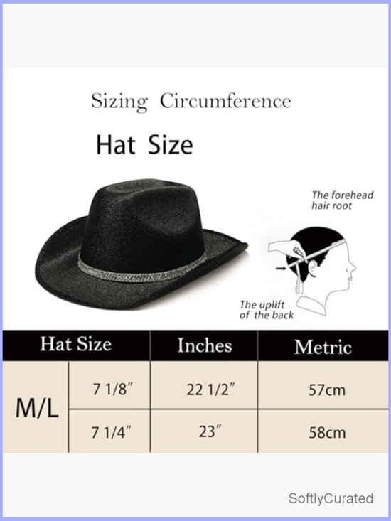 Glitter Faux Felt Cowboy Hat Set with Sunglasses and Bandana main image 4